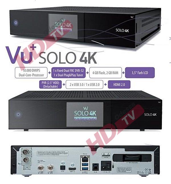 Vu+ Solo 4K (black), спутниковый ресивер 